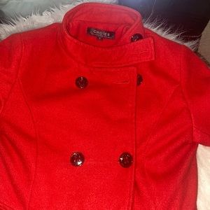 Red winter coat